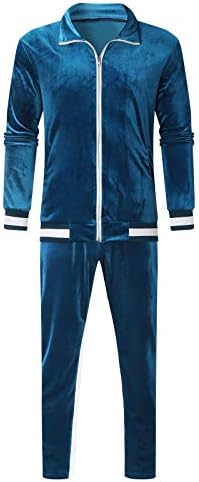 ZHISHILIUMAN erkek 2 Parça Eşofman Kadife Eşofman spor takımları Erkek rahat Kıyafetler Ceket ve Pantolon Setleri