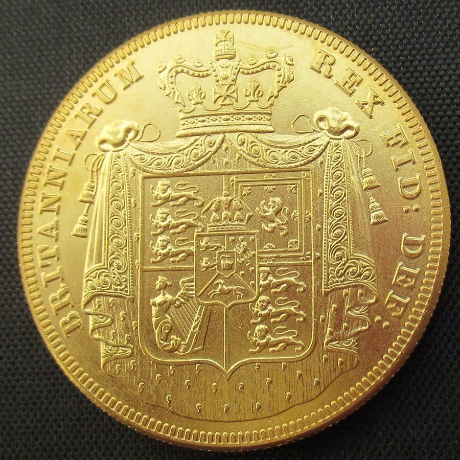 İngiliz Altın Sikke 1826 Yabancı Çoğaltma Altın Kaplama hatıra parası