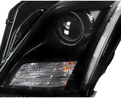ZMAUTOPARTS LED DRL Projektör Farlar Farlar Siyah 6 Beyaz LED DRL ışıkları 2013-2017 Cadillac XTS