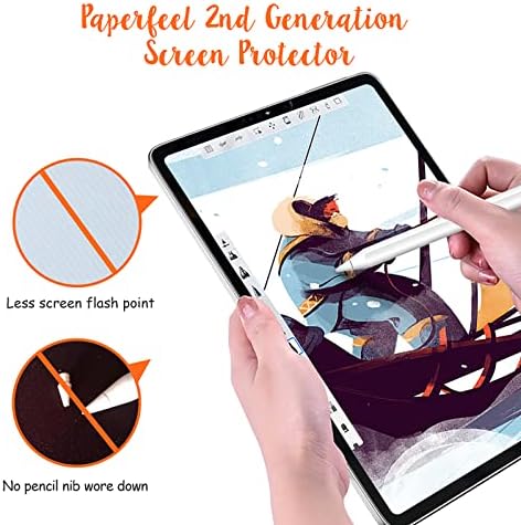 BERSEM [2 PAKET] Paperfeel Ekran Koruyucu iPad Pro 12.9 İnç ile Uyumlu (2022 & 2021 & 2020 & 2018), iPad Pro 12.9