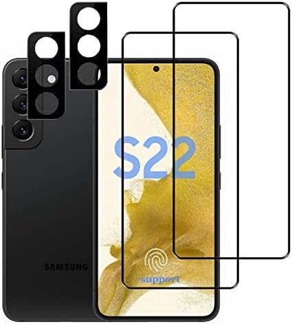 Ekran Koruyucu için Uyumlu Samsung Galaxy S22 5G (6.1 inç), debous 0.15 mm Tam Kapsama LCD Temperli Cam + kamera