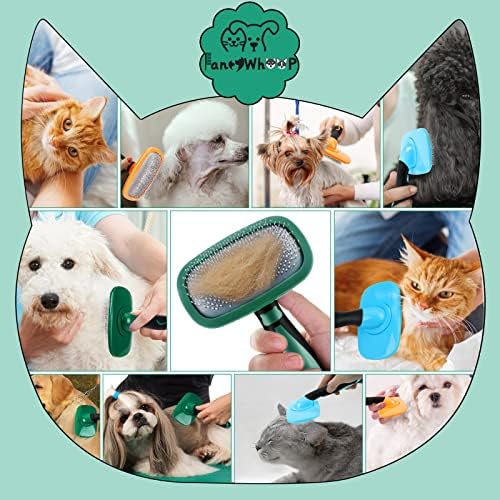 Fırça Slicker için Köpek Kedi Saç: Tel Fırçalar için Uzun ve Kısa Saç Bakım için Küçük Orta Büyük Köpekler Kediler