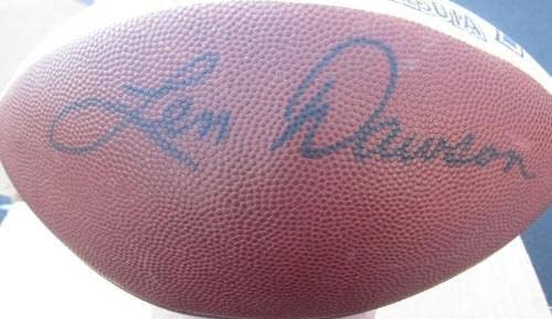 Len Dawson imzalı Super Bowl IV MVP El Boyalı NFL Oyun Futbolu PSA / DNA otomatik İmzalı Futbol Topları