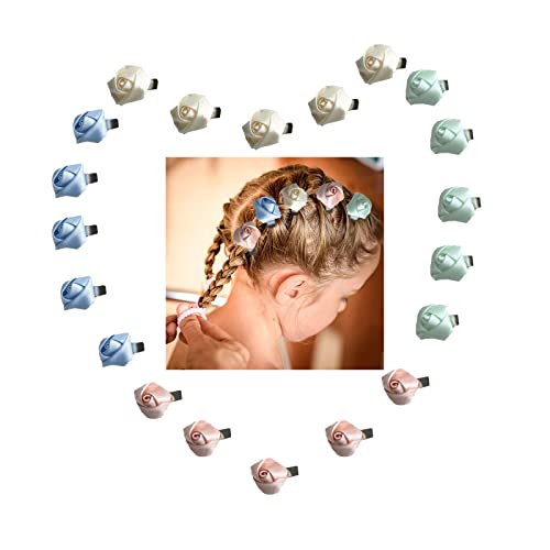 OCXEQJX 20 Adet Mini Saç Klipleri Saç Tokası Patlama Gül Çiçek Saç Klipleri Kızlar için Çocuk saç aksesuarları Bebek
