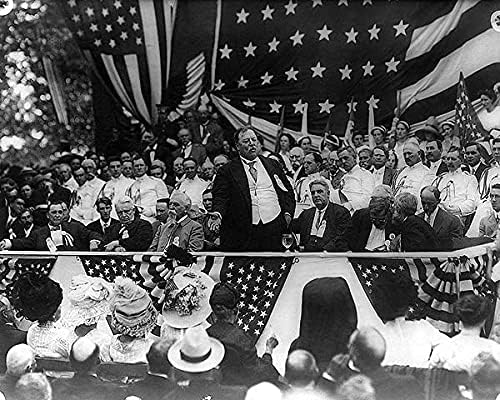 Başkan William Howard TAFT Konuşması 1911 11x14 Gümüş Halide Fotoğraf Baskısı