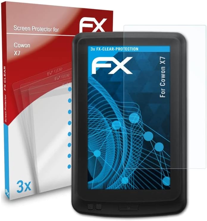 atFoliX Ekran koruyucu Film ile Uyumlu Cowon X7 Ekran Koruyucu, Ultra Net FX koruyucu film (3X)