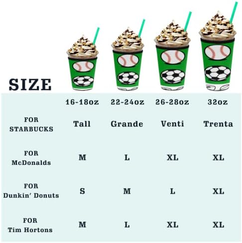 4 Paket Yeniden Kullanılabilir Buzlu Kahve Kollu - Soğuk içecekler için izolatör kılıfı, Starbucks Kahve için Neopren