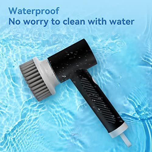 Roysmart Elektrikli Spin Scrubber Fırça, Temizlik için Taşınabilir Duş Scrubber, Akülü Güç Scrubber El Temizleme