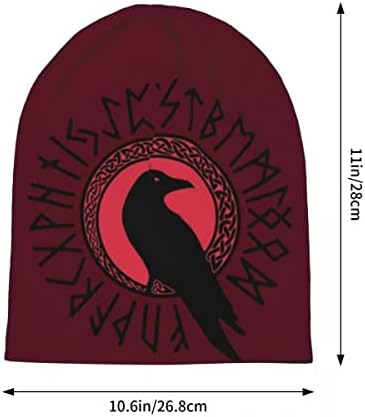 ALPTEC Viking Bere Şapka Kap 3D Baskı Yumuşak Hımbıl bere Odin Raven Rune Dövme İskandinav Bere Sıcak Polyester Hımbıl