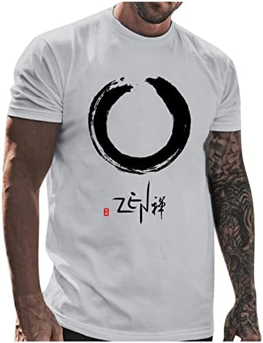 XXBR Erkek Yaz kısa kollu tişörtler Grafik Mektup Baskı Çin Tarzı Crewneck Spor Atletik Egzersiz Casual Tees