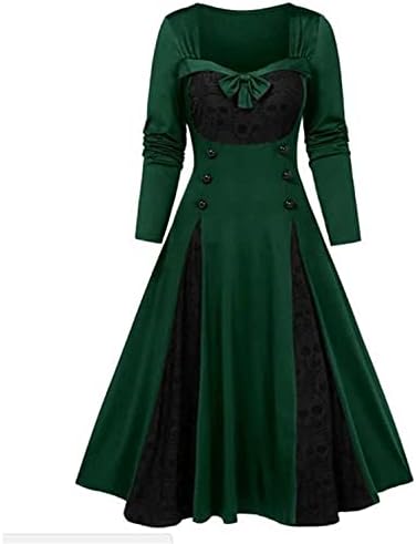 ıQKA kadın Artı Boyutu Uzun Kollu Ekose Baskı Düğme Aşağı Vintage V Yaka uzun elbise Zarif A-Line Gömlek Elbise Kemer