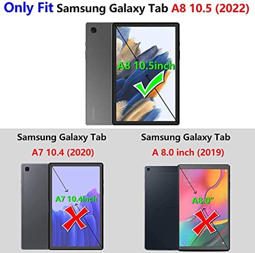 Eğlenceli Dinozorlar Samsung kılıfı Galaxy Tab A8 10.5 İnç 2022, darbeye Dayanıklı PU Deri katlanır stand İnce Kılıf