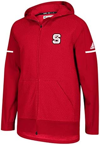 adidas NC State Wolfpack NCAA erkek 2018 Yan Kırmızı Kadro Tam Fermuarlı Ceket