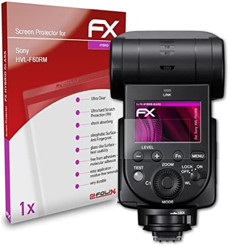 atFoliX Plastik Cam koruyucu film ile Uyumlu Sony HVL-F60RM Cam Koruyucu, 9H Hibrid Cam FX Cam Ekran Koruyucu Plastik